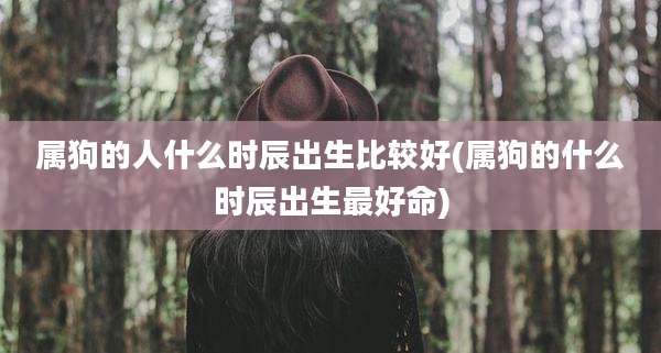 属狗的人什么时辰出生比较好(属狗的什么时辰出生最好命)