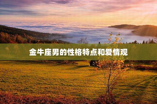 金牛座男的性格特点和爱情观