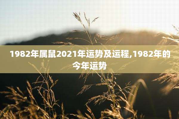 1982年属鼠2021年运势及运程,1982年的今年运势