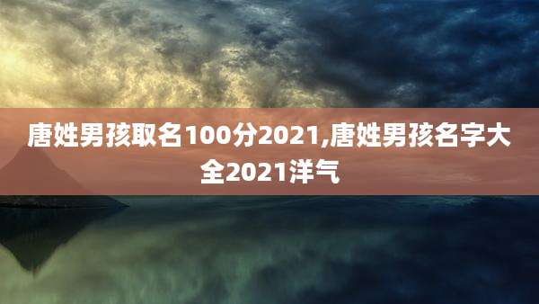 唐姓男孩取名100分2021,唐姓男孩名字大全2021洋气