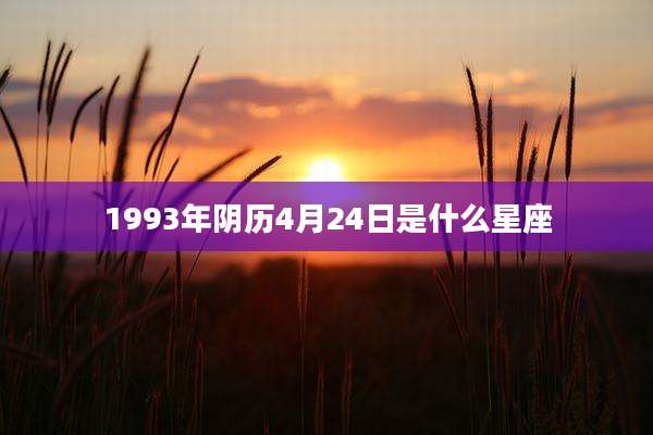 1993年阴历4月24日是什么星座