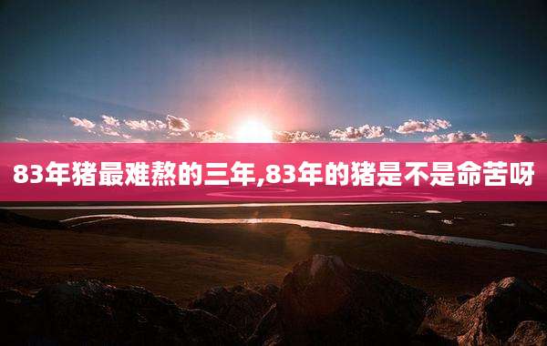 83年猪最难熬的三年,83年的猪是不是命苦呀