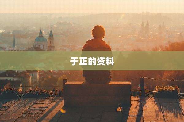 于正的资料