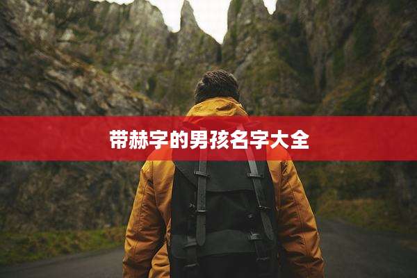 带赫字的男孩名字大全