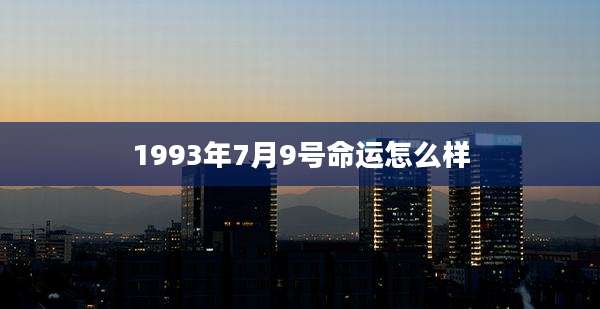 1993年7月9号命运怎么样