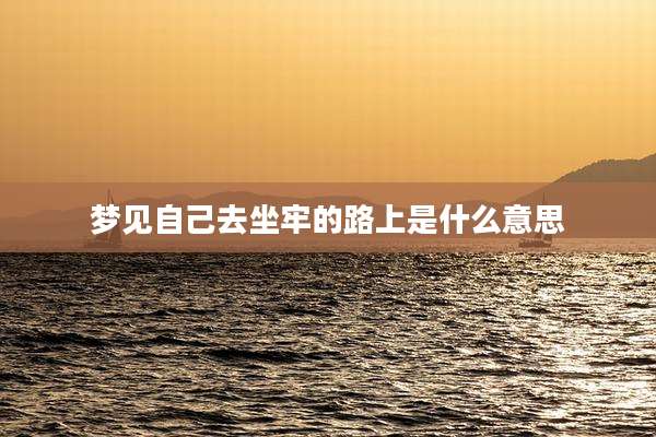 梦见自己去坐牢的路上是什么意思
