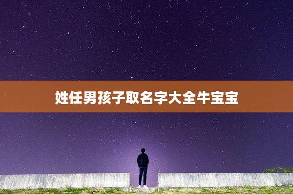 姓任男孩子取名字大全牛宝宝