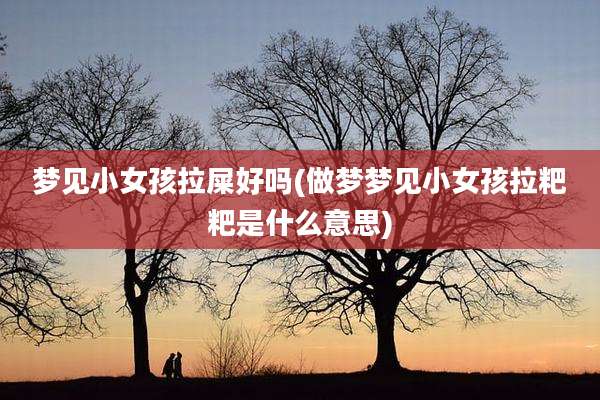 梦见小女孩拉屎好吗(做梦梦见小女孩拉粑粑是什么意思)