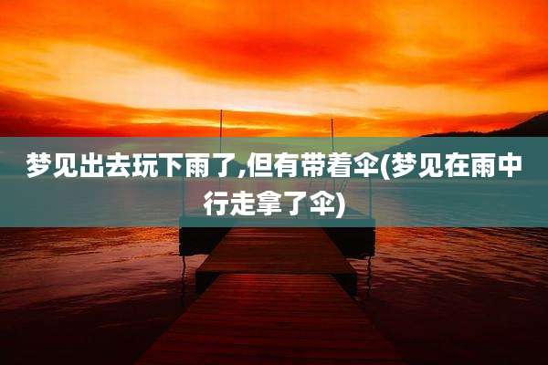 梦见出去玩下雨了,但有带着伞(梦见在雨中行走拿了伞)