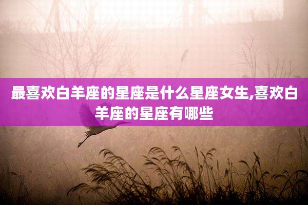 最喜欢白羊座的星座是什么星座女生,喜欢白羊座的星座有哪些