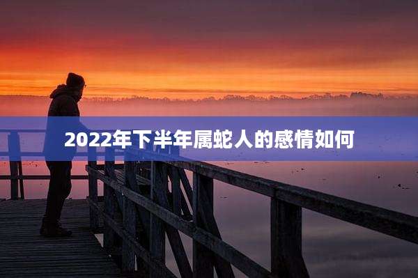 2022年下半年属蛇人的感情如何