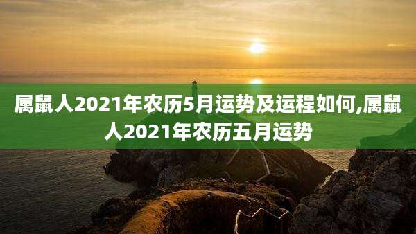 属鼠人2021年农历5月运势及运程如何,属鼠人2021年农历五月运势