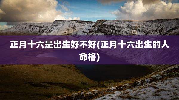 正月十六是出生好不好(正月十六出生的人命格)