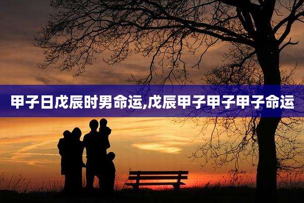 甲子日戊辰时男命运,戊辰甲子甲子甲子命运