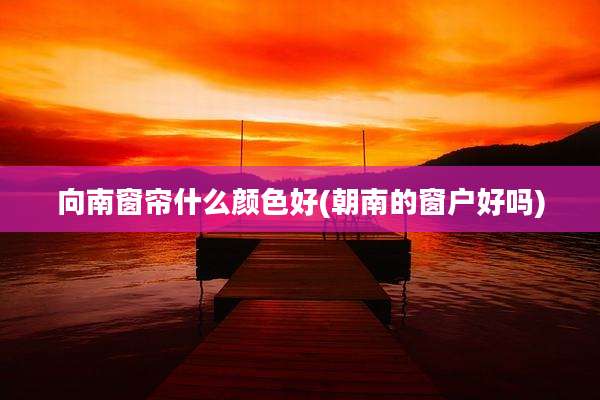 向南窗帘什么颜色好(朝南的窗户好吗)