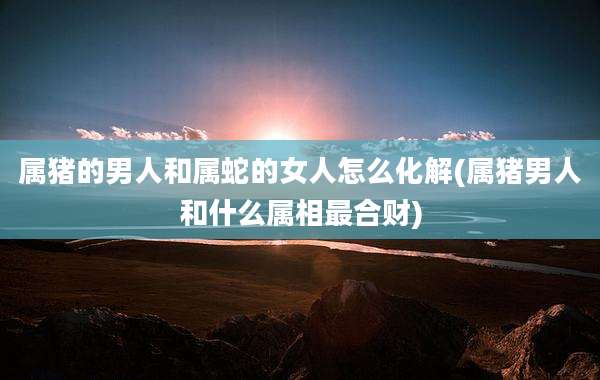 属猪的男人和属蛇的女人怎么化解(属猪男人和什么属相最合财)