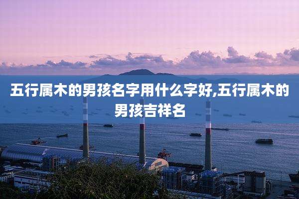 五行属木的男孩名字用什么字好,五行属木的男孩吉祥名
