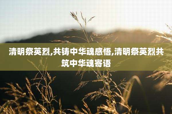 清明祭英烈,共铸中华魂感悟,清明祭英烈共筑中华魂寄语