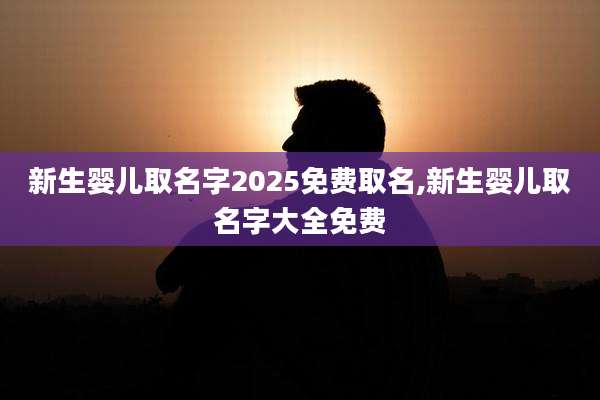 新生婴儿取名字2025免费取名,新生婴儿取名字大全免费