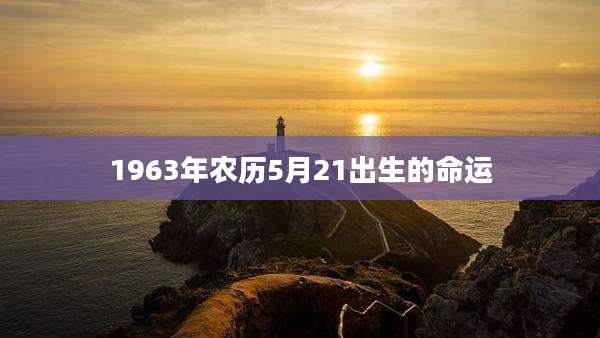 1963年农历5月21出生的命运
