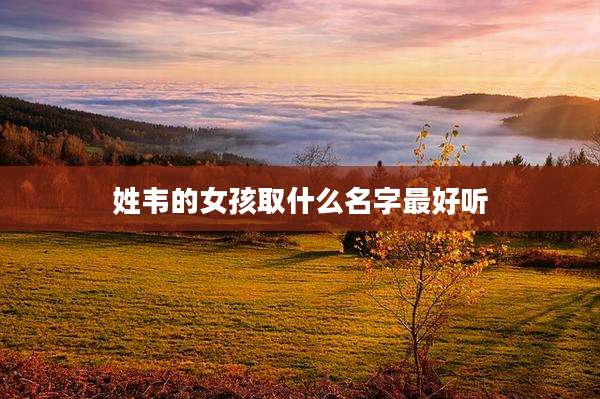 姓韦的女孩取什么名字最好听