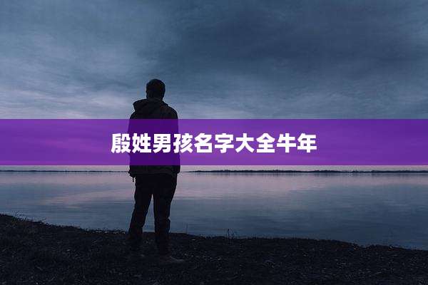 殷姓男孩名字大全牛年