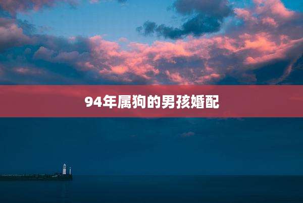 94年属狗的男孩婚配