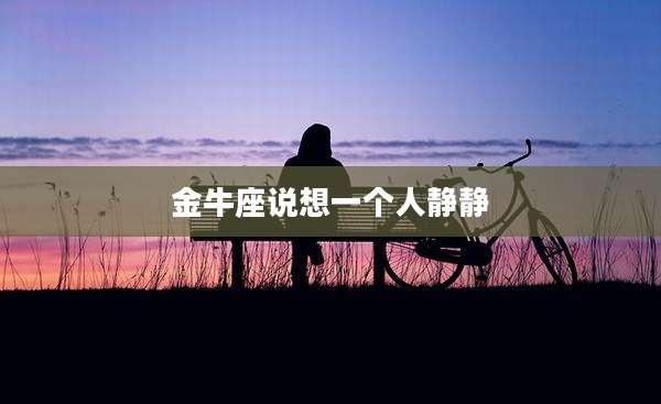 金牛座说想一个人静静