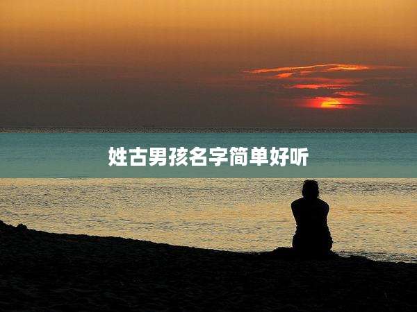 姓古男孩名字简单好听