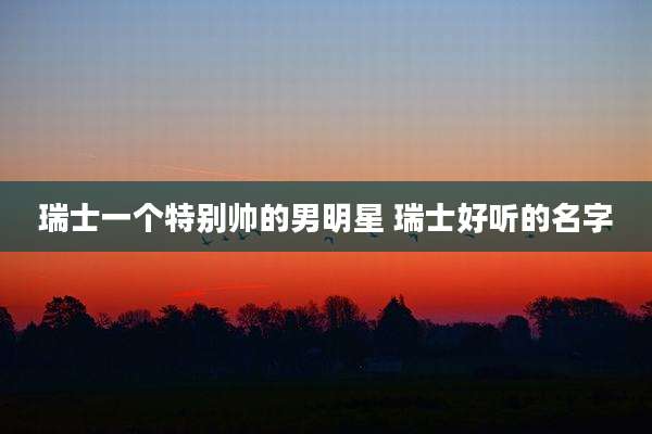瑞士一个特别帅的男明星 瑞士好听的名字