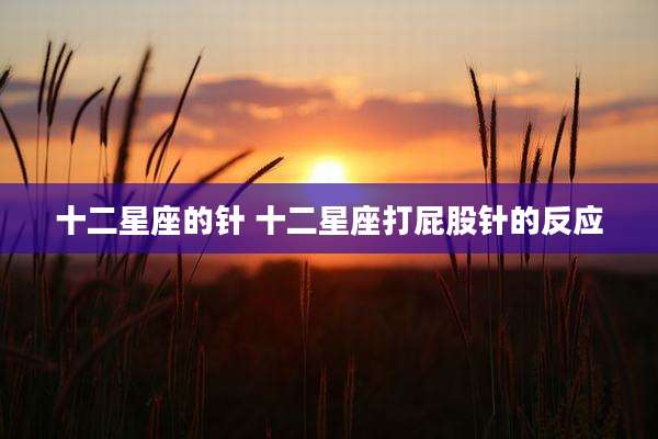 十二星座的针 十二星座打屁股针的反应