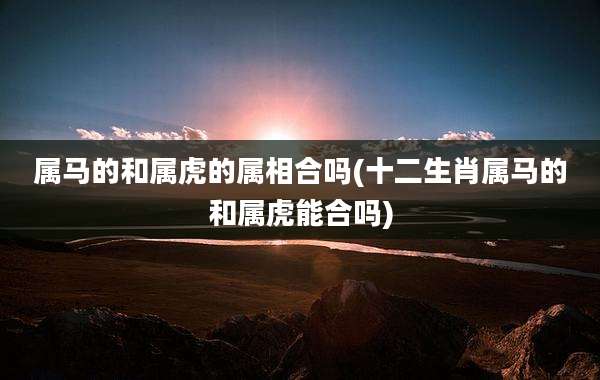 属马的和属虎的属相合吗(十二生肖属马的和属虎能合吗)
