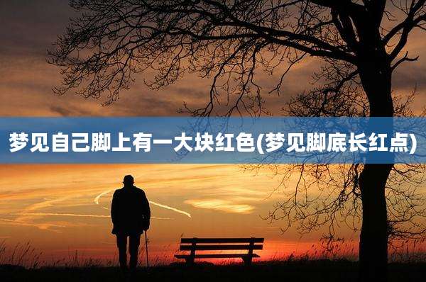 梦见自己脚上有一大块红色(梦见脚底长红点)