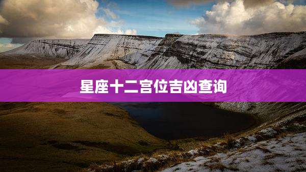 星座十二宫位吉凶查询