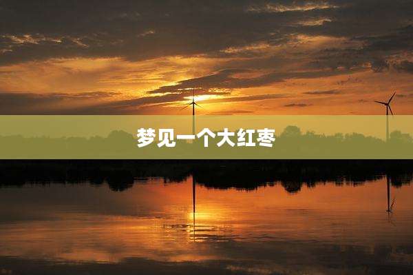 梦见一个大红枣