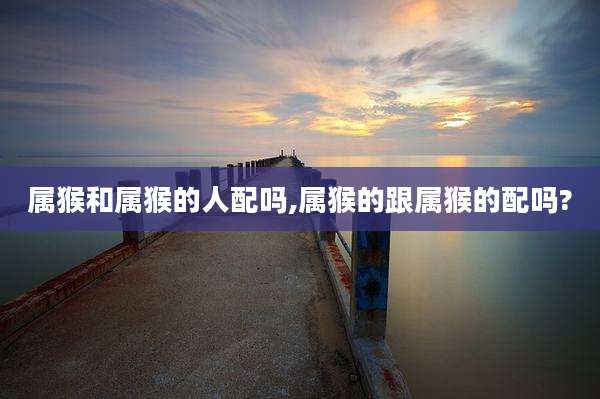 属猴和属猴的人配吗,属猴的跟属猴的配吗?