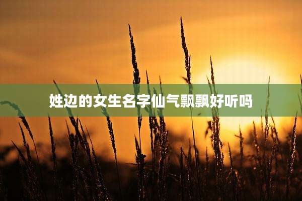 姓边的女生名字仙气飘飘好听吗