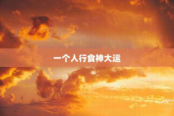一个人行食神大运