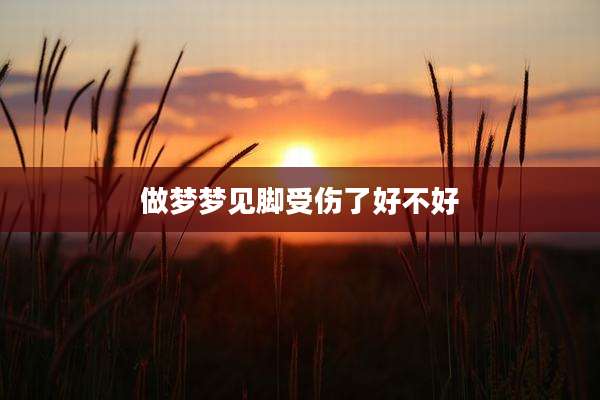 做梦梦见脚受伤了好不好