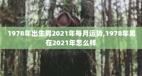 1978年出生男2021年每月运势,1978年男在2021年怎么样