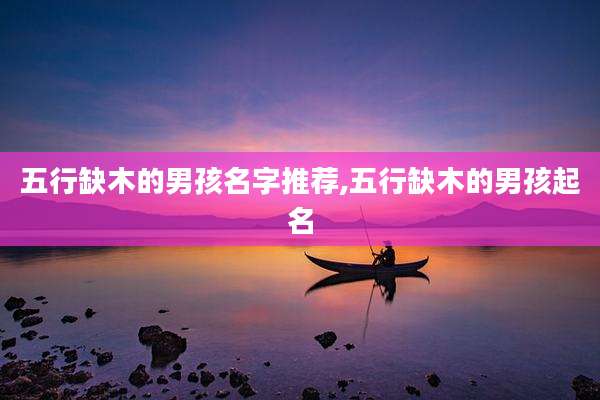 五行缺木的男孩名字推荐,五行缺木的男孩起名