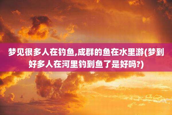 梦见很多人在钓鱼,成群的鱼在水里游(梦到好多人在河里钓到鱼了是好吗?)