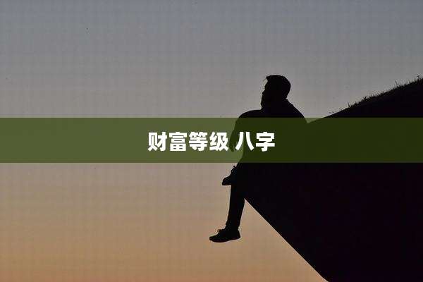 财富等级 八字