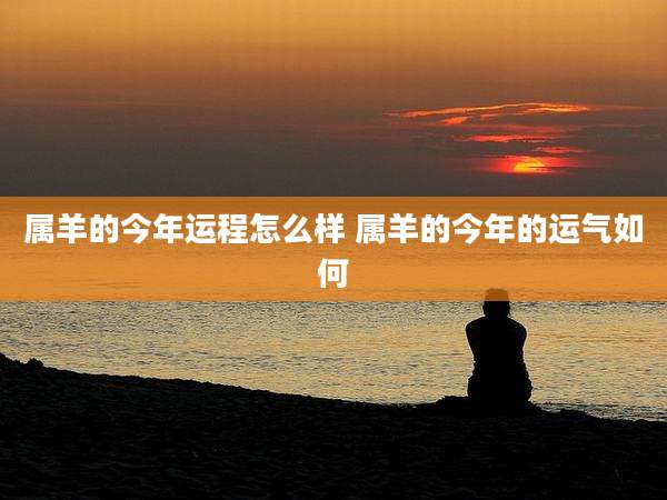 属羊的今年运程怎么样 属羊的今年的运气如何