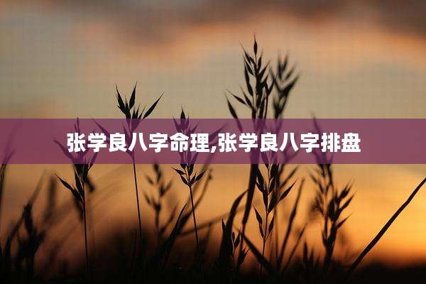 张学良八字命理,张学良八字排盘