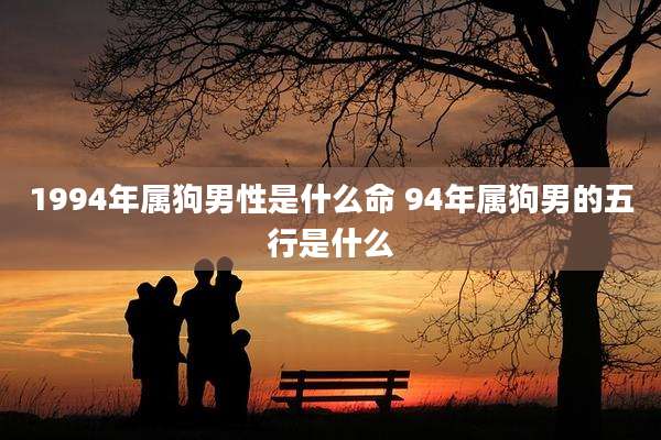 1994年属狗男性是什么命 94年属狗男的五行是什么