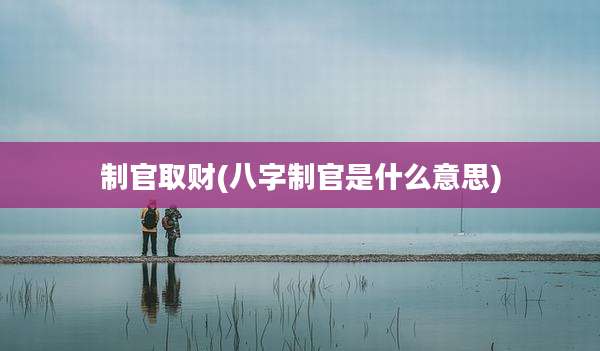 制官取财(八字制官是什么意思)