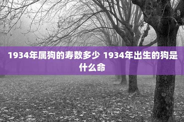 1934年属狗的寿数多少 1934年出生的狗是什么命