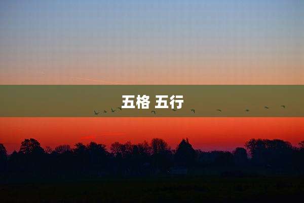 五格 五行