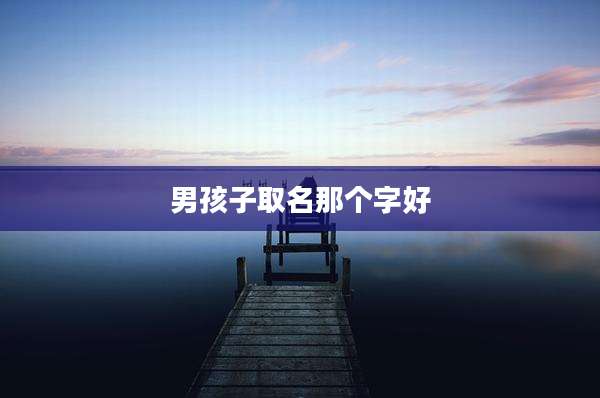 男孩子取名那个字好